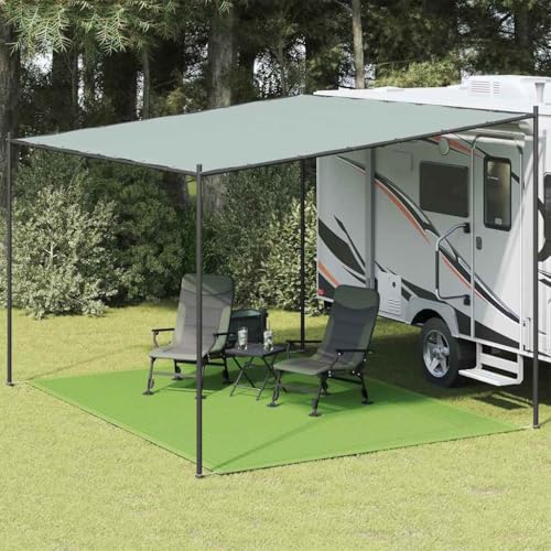 Teenpull Zeltteppich Hellgrün 300x400 cm, UV-beständig, wasserdicht, strapazierfähig für Outdoor, Patio, Camping, Balkon, Wohnwagen-Vorzelt von Teenpull
