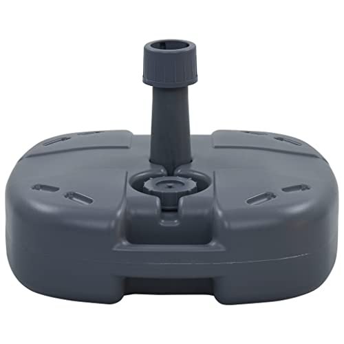 Tragbarer Sonnenschirmständer Grau für Garten, Terrasse & Strand, füllbar mit Wasser oder Sand, robuster Outdoor-Schirmfuß passend für Mastdurchmesser 19-38mm von Teenpull