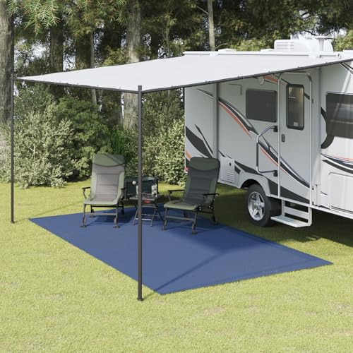 Zelt Teppich Blau 2x2 m für Outdoor Camping, Robuster Polyester Mat für Patio, UV-Beständig, Atmungsaktiver Bodenbelag von Teenpull