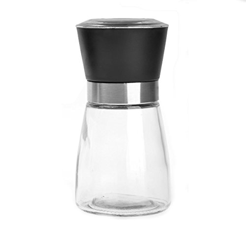 Teensery Glas Pfeffer Schleifer Hoch Grips Salz Pfeffer Mühle Würzen Schleifer Schwarz von Teensery