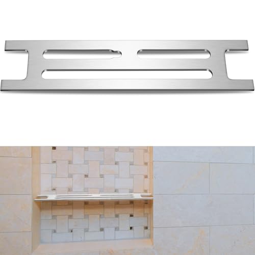 Teenyyou 1 x Dusch-Nischenregal für 30,5 cm vorgefertigte Nischen, passend für 0,3 cm Fugenlinie, Marine-Qualität, gebürstetes 316 Edelstahl-Regal während der Duschumgestaltung vor der Teenyyou 1 x Dusch-Nischenregal für 30,5 cm vorgefertigte Nischen, passend für 0,3 cm Fugenlinie, Marine-Qualität, gebürstetes 316 Edelstahl-Regal während der Duschumgestaltung vor der von Teenyyou