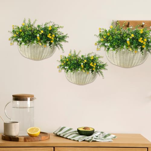 Teenyyou 3 Stück gewellte Weidenkörbe – 3 Größen, handgewebte Hängekörbe, Boho-dekorativ für Küche, Garten, Wohnzimmer und Badezimmer Teenyyou 3 Stück gewellte Weidenkörbe – 3 Größen, handgewebte Hängekörbe, Boho-dekorativ für Küche, Garten, Wohnzimmer und Badezimmer von Teenyyou