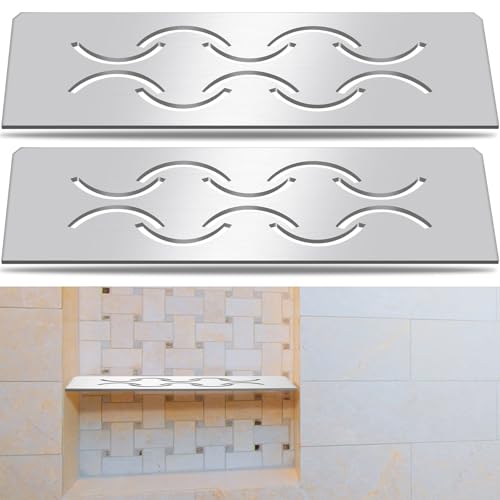 Teenyyou Rechteckiges Duschnischenregal für 30,5 cm vorgefertigte Bretter SN/SNLT Nische, passend für 5/32 Zoll Fugenlinie, 4 mm dick, Wellendesign, Marine-Qualität, gebürsteter 316 Edelstahl Teenyyou Rechteckiges Duschnischenregal für 30,5 cm vorgefertigte Bretter SN/SNLT Nische, passend für 5/32 Zoll Fugenlinie, 4 mm dick, Wellendesign, Marine-Qualität, gebürsteter 316 Edelstahl von Teenyyou