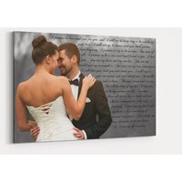 Benutzerdefinierte Jubiläum Gelübde Leinwanddruck Hochzeitsliedtext Art von TeerrificGift