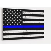Dünne Blaue Linie Flaggen-Leinwand Polizei Unterstützung Für Home Decor von TeerrificGift