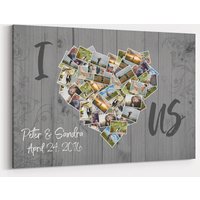Ich Liebe Uns Fotos Von Collage Leinwand Benutzerdefinierte Personalisierte Wand Kunst Jahrestag Geschenk Für Paar Frau Mann Liebe Familie von TeerrificGift
