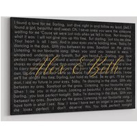 Personalisierter Hochzeitssongtext Leinwandkunst Erster Tanz Geschenk von TeerrificGift