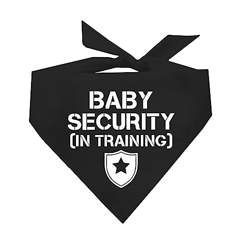 Baby Security in Training Hundehalstuch, 100% Baumwolle, verstellbares Dreieck, Schwangerschaftsankündigung, Fotoshooting-Requisite, Geschlechtsoffenbarung, Schwarz, Baby Security in Training Hundehalstuch, 100% Baumwolle, verstellbares Dreieck, Schwangerschaftsankündigung, Fotoshooting-Requisite, Geschlechtsoffenbarung, Schwarz, von Tees & Tails