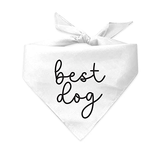 Best Dog Bandana für Hochzeitshunde, Weiß, OS 969 von Tees & Tails