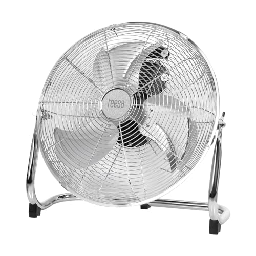 Teesa Bodenventilator 40cm Metall 90W 3 Geschwindigkeitsmodi Basis Rutschfest TSA8058 von Teesa