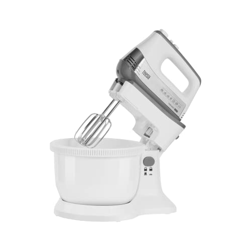 Teesa Handmixer mit Drehschale Leistung 500W TSA3548 5 Stufen Drehzahlregelung Turbo-Funktion, Weiß von Teesa