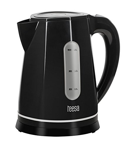 Teesa TSA1020B Kabelloser Wasserkocher, Kunststoff, Schwarz von Teesa