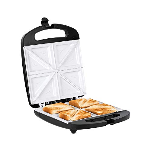 Teesa TSA3229B Sandwich Toaster mit Keramikeinsätzen für 4 Sandwiches von Teesa