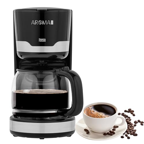 Teesa TSA4006 Filter-Kaffeemaschine mit Glaskanne AROMA 100, schwarz von Teesa