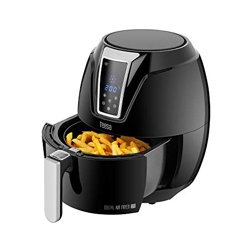 Teesa TSA8046 Heißluftfritteuse digital Air Fryer 3,2 L, 1400, Foam, 32 liters, schwarz von Teesa