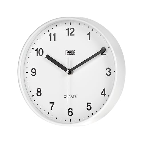 Teesa Wanduhr Analog Wand Universal 20 cm TSA0038 Weiß von Teesa