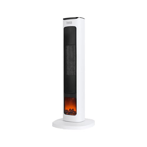 teesa PTC 1000/2000W column fan with fireplace imitation function (remote control) von Teesa