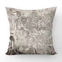 Antikes Rom-Kissendesign, Rom-Karte Design, Designerkissen, | Doppelseitig 43x43cm Kissenbezug von Teezenstudio