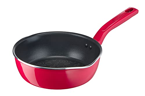 Tefal Chefclub by G8061704 Tiefe Pfanne, 22 cm, Himbeerrot, Titanium-Antihaftbeschichtung, Thermo-Signal, Induktion von Tefal