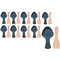 Ersatzteil - Satz von 10 Raclette-Schälchen und 10 Holzspateln für Pfännchen, Raclette-Spatel - Tefal moulinex von Tefal