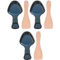Ersatzteil - Set 3 Raclette-Schalen und 3 Holzspachteln für Pfännchen, Raclette-Spatel - - Ersatzteil - Set 3 Raclette-Schalen und 3 Holzspachteln für Pfännchen, Raclette-Spatel - - von Tefal