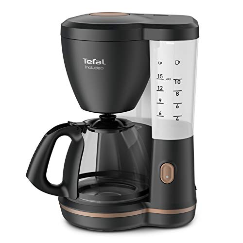 Filterkaffeemaschine inklusive Tefal, eine Kaffeemaschine extrem einfach zu bedienen, geeignet für Rechts- und Linkshänder, 1,25 l, 10 bis 15 Tassen, CM533811 von Tefal
