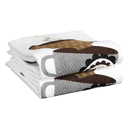 T-FAL Textiles Küchen-Geschirrtuch-Set, doppelseitig, Bedruckt, gewebte Baumwolle, 40,6 x 66 cm, Kaffeetassen-Druck, 2 Stück T-FAL Textiles Küchen-Geschirrtuch-Set, doppelseitig, Bedruckt, gewebte Baumwolle, 40,6 x 66 cm, Kaffeetassen-Druck, 2 Stück von Tefal