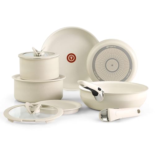 T-fal Ingenio Essentials 11-teiliges Topf- und Pfannen-Antihaft-Kochgeschirr-Set, Beige Granit T-fal Ingenio Essentials 11-teiliges Topf- und Pfannen-Antihaft-Kochgeschirr-Set, Beige Granit von Tefal