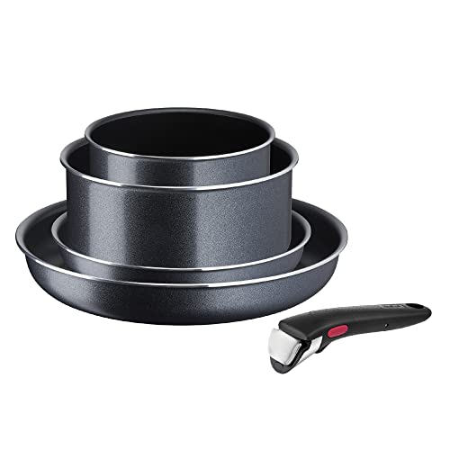 T-fal Ingenio XL Force L1589502 Kochgeschirr-Set, 5-teilig, mit abnehmbarem Griff, Titanium 2X Antihaftbeschichtung, Thermo-Signal-Technologie und Diffusionsboden, 5-teilig T-fal Ingenio XL Force L1589502 Kochgeschirr-Set, 5-teilig, mit abnehmbarem Griff, Titanium 2X Antihaftbeschichtung, Thermo-Signal-Technologie und Diffusionsboden, 5-teilig von Tefal