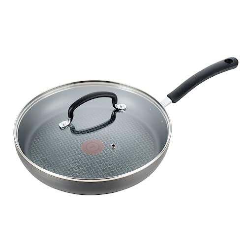 T-fal Ultimate harteloxierte Antihaft-Bratpfanne mit Deckel, 30,5 cm, Thermo-Spot-Wärmeanzeige, Kochgeschirr, Töpfe und Pfannen, spülmaschinenfest, Schwarz T-fal Ultimate harteloxierte Antihaft-Bratpfanne mit Deckel, 30,5 cm, Thermo-Spot-Wärmeanzeige, Kochgeschirr, Töpfe und Pfannen, spülmaschinenfest, Schwarz von Tefal