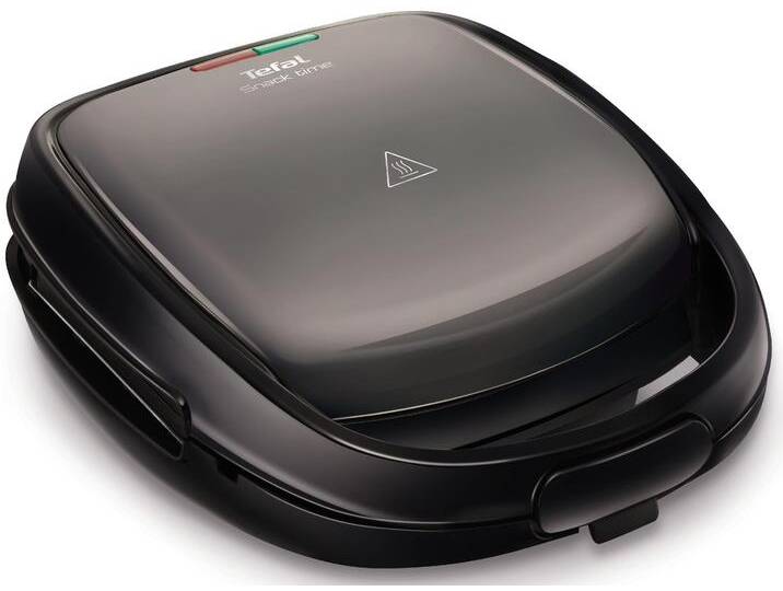 TEFAL 2-in-1-Sandwichmaker SW341B , grau (grau, schwarz), B:17cm H:34cm T:28,6cm, Sandwichmaker, 2 herausnehmbare, antihaftbeschichtete Plattensets inklusive von Tefal