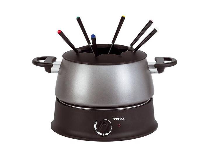 TEFAL Elektro-Fondue EF3000.10 , edelstahlfarben, Fondues, 6 wärmeisolierte Fondue-Gabeln TEFAL Elektro-Fondue EF3000.10 , edelstahlfarben, Fondues, 6 wärmeisolierte Fondue-Gabeln von Tefal