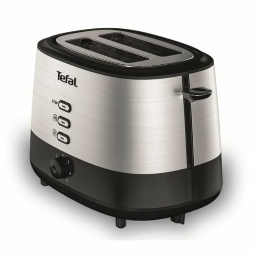 TEFAL Grille-pain inox, 2 fentes a largeur variable, 7 niveaux de dorage, Fonctions réchauffage et décongélation, Equinox TT5 von Tefal