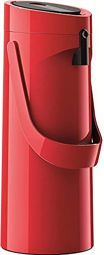 TEFAL K3140314 Ponza Pumpthermos Rot 1 L Einfache Pumpfunktion Mit Großzügigem Pumpvolumen Warm Bis Zu 12 Stunden Kalt Bis Zu 24 Stunden von Tefal