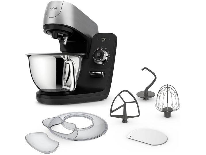 TEFAL Küchenmaschine QB9008 Coach , schwarz (schwarz, silber), B:38,3cm H:70,8cm T:42,1cm, Küchenmaschinen, 8 Automatikprogramme, personalisiertes Erlebnis, leiser Motor von Tefal