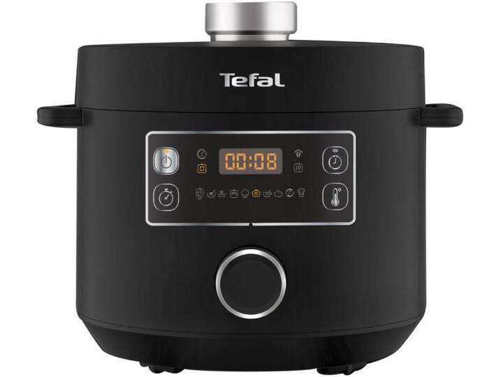 TEFAL Multikocher Turbo Cuisine inkl. Dampfgareinsatz, Messbecher, Reislöffel und Kelle , schwarz, B:31cm H:28,7cm T:33,6cm, Küchenmaschinen, elektrischer Schnellkochtopf, 10 automatische Programme, vielseitig von Tefal