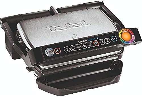 TEFAL OPTIGRILL SMART Intelligenter Kontaktgrill [Bluetooth-Funktion; automatische Anpassung der Temperatur; Lichtindikator; 6 voreingestellte Programme; 2000W; GC730D] von Tefal