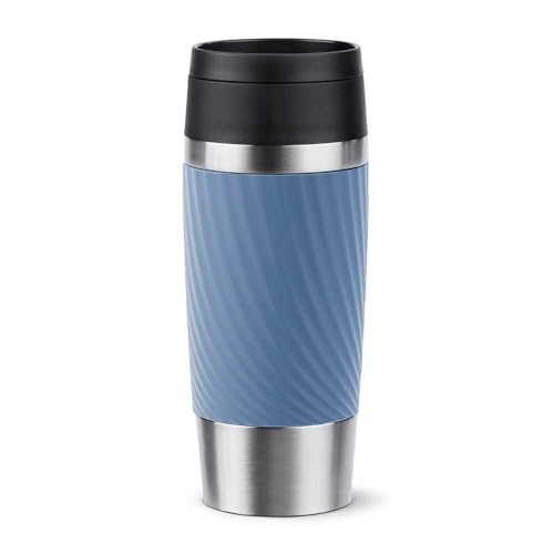 Tefal Reisebecher Classic Twist, Komfort-Schraubdeckel, Schnellpresse, Soft-Touch-Hülle, reisebereit, wiederverwendbar, 100% auslaufsicher, hält Getränke kalt (8 Stunden) und heiß (4 Stunden), 360° von Tefal