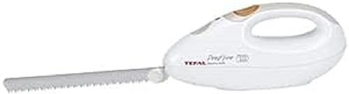 Tefal 8523.31 Elektrisches Messer | 100 Watt | Edelstahlkling | geeignet für Tiefkühl-Gut | weiß/greige von Tefal