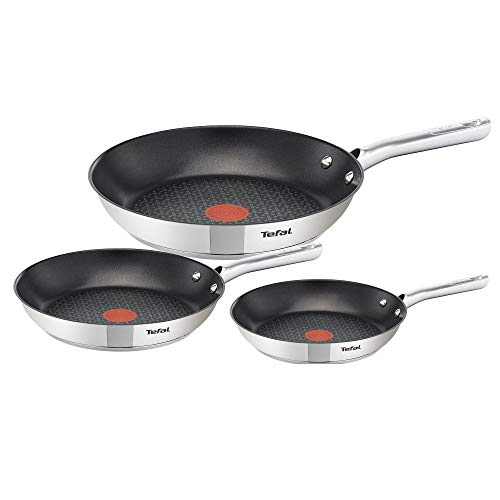 TEFAL DUETTO 3-teiliges Pfannen-Set 20/24/28 cm | A704S3 | Thermo-Spot Technologie | Sichere Antihaftversiegelung | gesundes Kochen | leichte Reinigung | Induktionsgeeignet | umweltfreundlich von Tefal