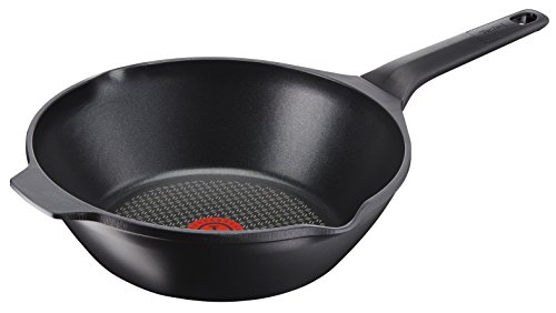 Tefal Aroma E21519 Wokpfanne 28 cm | einfache Reinigung | Antihaftversiegelung | Thermo-Signal Temperaturanzeiger | spülmaschinenfest | induktionsgeeignet | Schwarz von Tefal