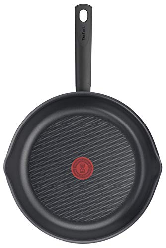 Tefal B56408 Day by Day On Bratpfanne | 32 cm | Antihaftbeschichtung | Thermo-Signal | für alle Herdarten AUßER Induktion | tiefe Form | Aluminium | Schwarz von Tefal