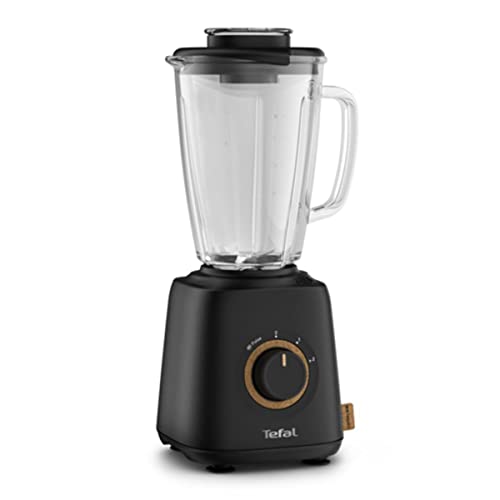 Tefal BL46EN Eco Respect Standmixer | 800-W-Motor | Eco-Design | 1,75 Liter Fassungsvermögen | heiße und kalte Rezepte | Drehknopf mit 2 Geschwindigkeiten und Pulse-Funktion | Schwarz von Tefal