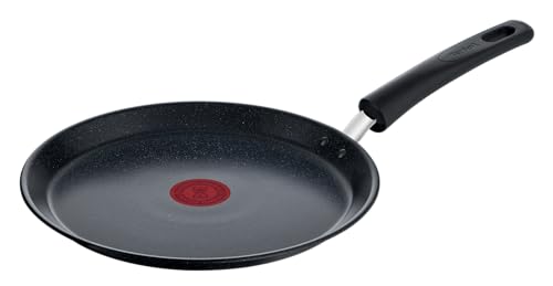 Tefal Bratpfanne G2813872 Crêpe Black Stone 25 cm, Antihaft-Beschichtung, Thermo-Signal Pfannen-Wärmetauscher von Tefal