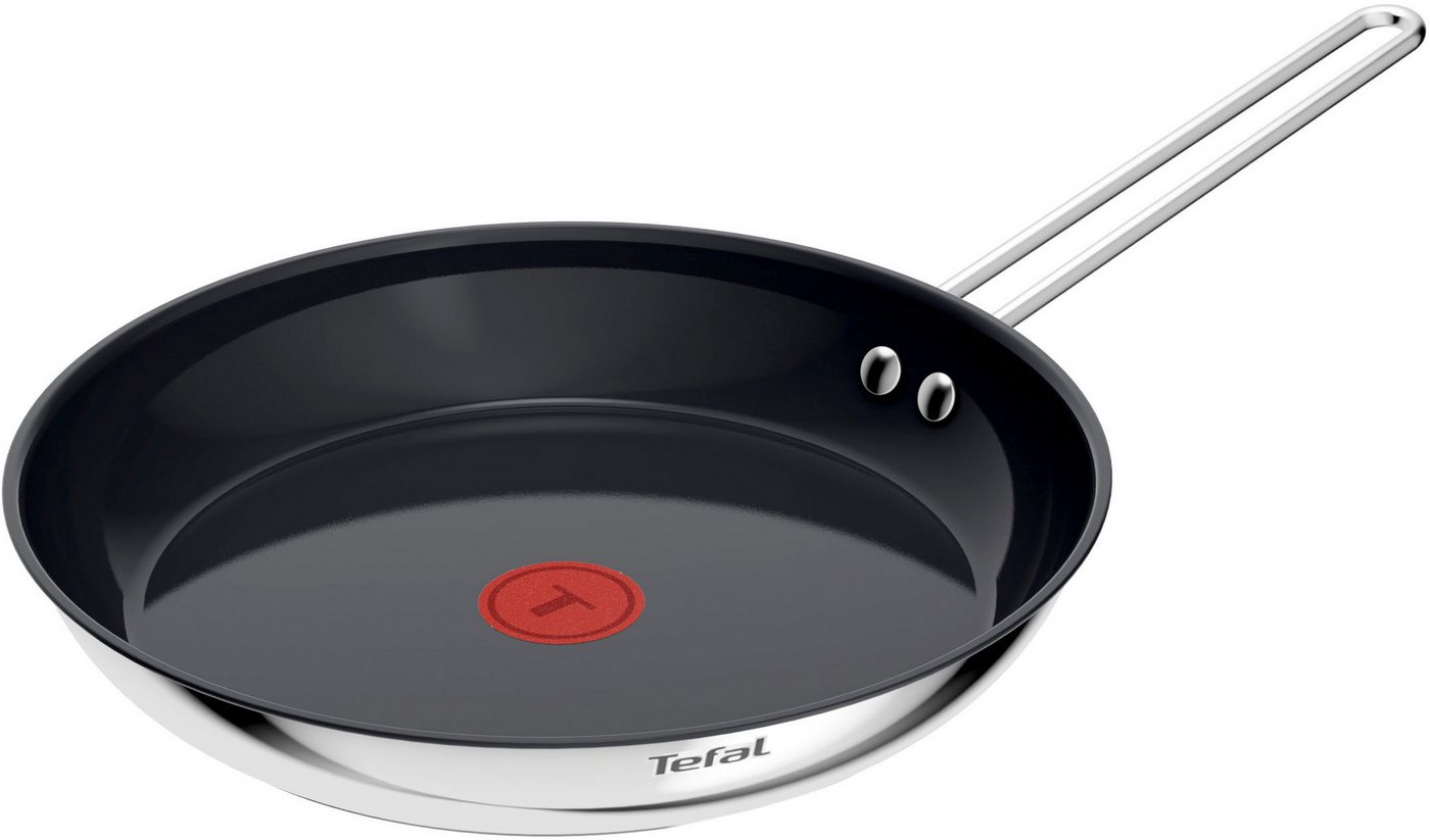 Tefal Bratpfanne Nordica, Edelstahl (1-tlg), Thermo-Signal-Technologie, minimalistisches Design, robuster Griff von Tefal