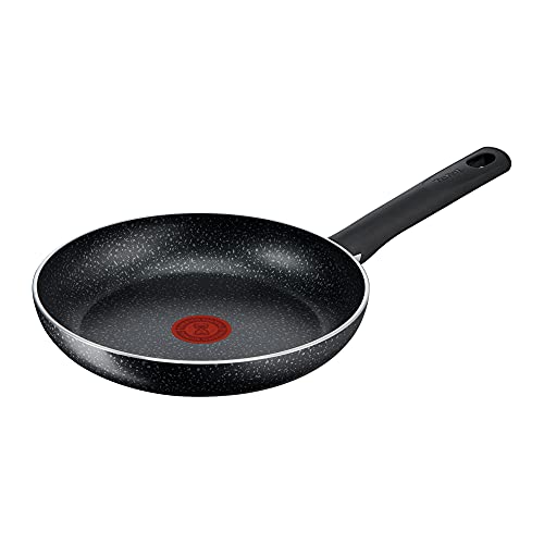 Tefal C2670702 Start Easy Bratpfanne, 30 cm, Aluminium, Titan-Antihaftbeschichtung, Thermo-Signal, Technologie, schwarz von Tefal