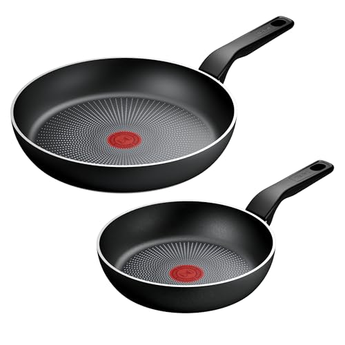 Tefal Recycled On Pfannen-Set 24/28 cm, 100% recyceltes Aluminium, Antihaftbeschichtung, Induktion, Spülmaschinenfest, Schwarz, C2979032 von Tefal