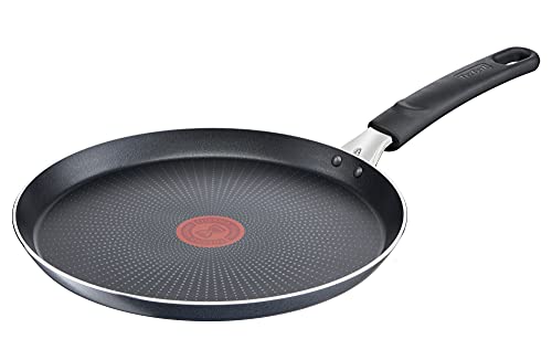 Tefal C38510 XL Force Crepepfanne 25cm | Antihaftversiegelung | widerstandsfähig | Thermo-Signal | Diffusion Base Pfannenboden | extra-breite Form | stabiler Griff | NICHT Induktionsgeeignet | Schwarz von Tefal