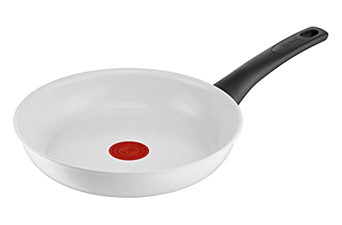 Tefal C41702 Ceramic Control Bratpfanne 20 cm | sichere Keramikversiegelung | Thermo-Signal Temperaturindikator | leichte Reinigung | induktionsgeeignet | Weiß von Tefal