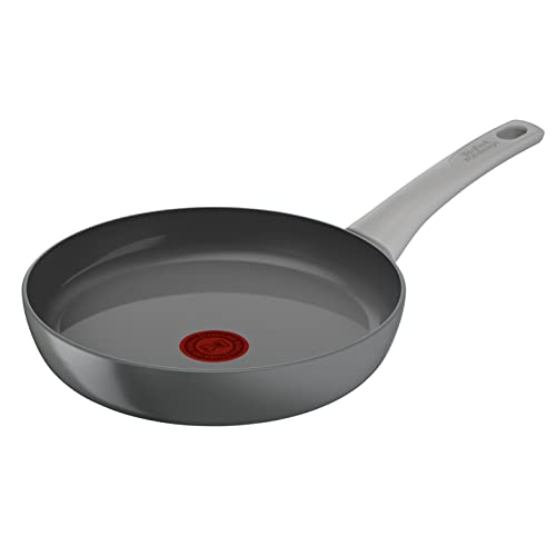 Tefal C42704 Renew On Bratpfanne 24 cm, Keramikversiegelung, umweltfreundlich recycelt, Thermo-Signal für alle Herdarten Induktion, Unbedenklich, Grau von Tefal
